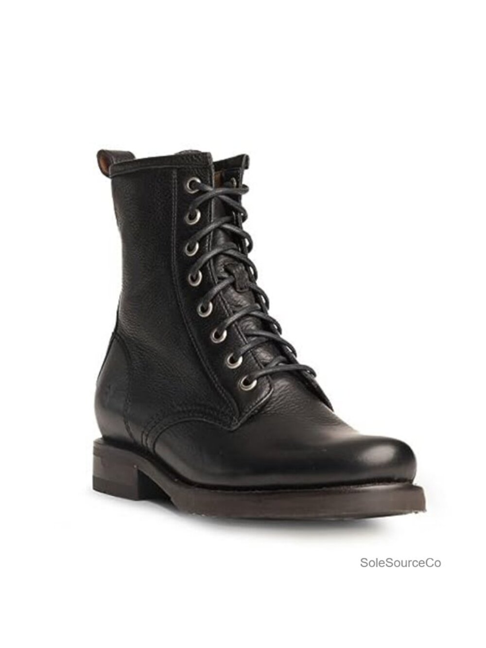 Vintage Italian Leather Combat Boots Stitch Welt 6.75" Shaft